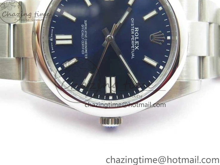 0103 FashionForward Oyster Perpetual 41mm 124300 ROF 1:1 Best Edition 904L Steel Dark Blue Dial on SS Bracelet A 2666